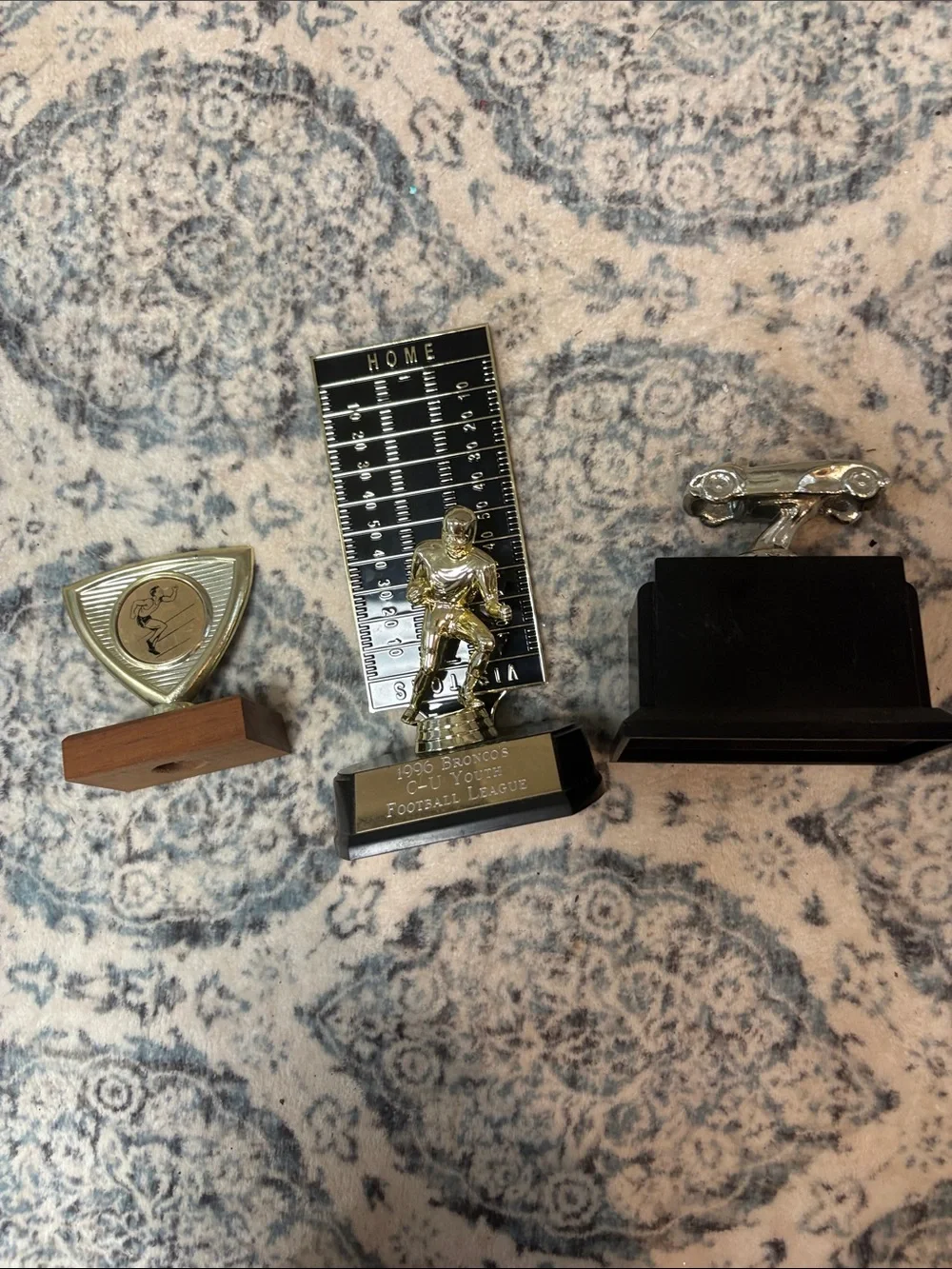 Men's Silver-Tone Football Trophies